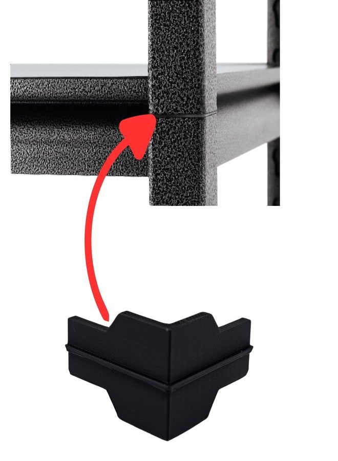 EMALPE Whalen Post Insert Corner Connector for Shelving Costco (8 Units), Black - Image 3
